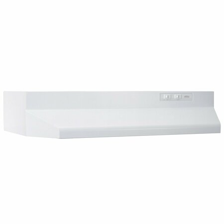 ALMO 30-Inch White Under-Cabinet Ducted Range Hood with 210 MAX CFM Blower and Incandescent Lighting 403001
